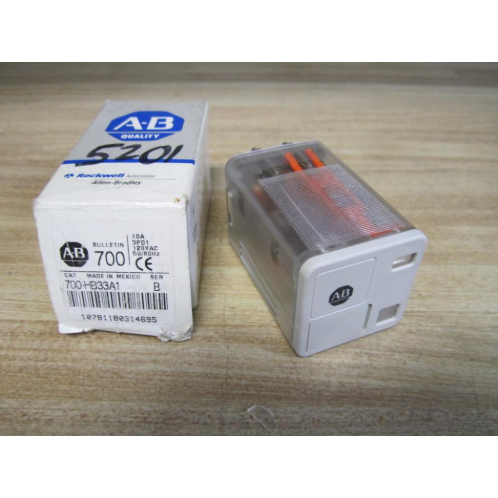 Allen Bradley 700-HB33A1-120VAC Relay 700-HB33A1-120V AC Series B Allen Bradley 700-HB33A1-120VAC Relay 700-HB33A1-120V AC Series B