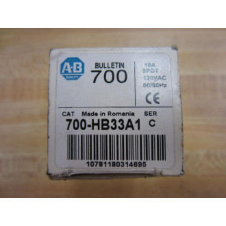 Allen Bradley 700-HB33A1-120VAC Relay 700-HB33A1-120V AC Series C Allen Bradley 700-HB33A1-120VAC Relay 700-HB33A1-120V AC Series C