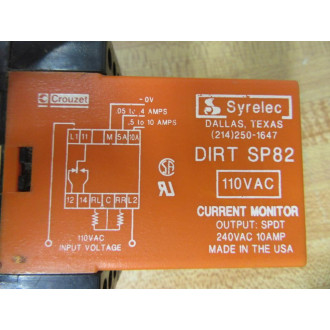 Crouzet DIRTSP82-110A Syrelec Relay 64418-6A - Used Crouzet DIRTSP82-110A Syrelec Relay 64418-6A - Used
