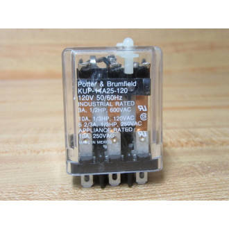 Potter & Brumfield KUP-14A25-120V AC Relay KUP-14A25-120VAC - Used