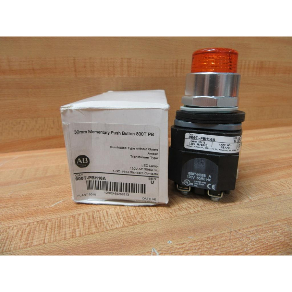 Allen Bradley 800T-PBH16A Push Button 800TPBH16A Allen Bradley 800T-PBH16A Push Button 800TPBH16A