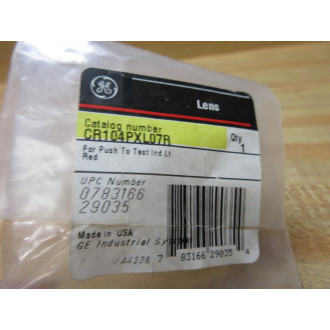 General Electric CR104PXL07R GE Red Push Button Lens General Electric CR104PXL07R GE Red Push Button Lens