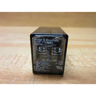 Potter & Brumfield K10P-11D15-24V DC Relay K10P-11D15-24VDC 13A, 120VAC Potter & Brumfield K10P-11D15-24V DC Relay K10P-11D15-24VDC 13A, 120VAC