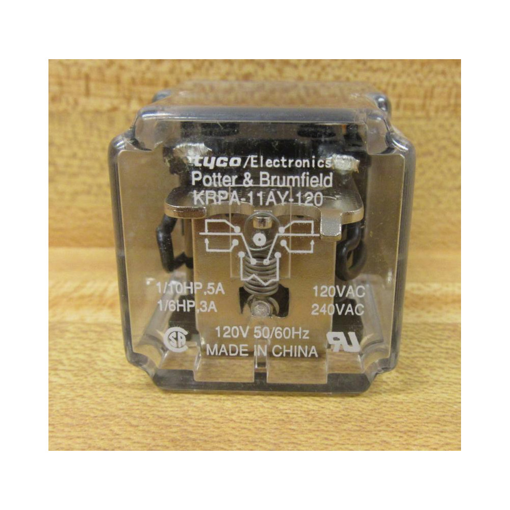 Potter & Brumfield KRPA-11AY-120V Relay KRPA-11AY-120VAC - New No Box Potter & Brumfield KRPA-11AY-120V Relay KRPA-11AY-120VAC - New No Box