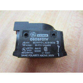 GE General Electric 080BF01V Contact Block GE General Electric 080BF01V Contact Block