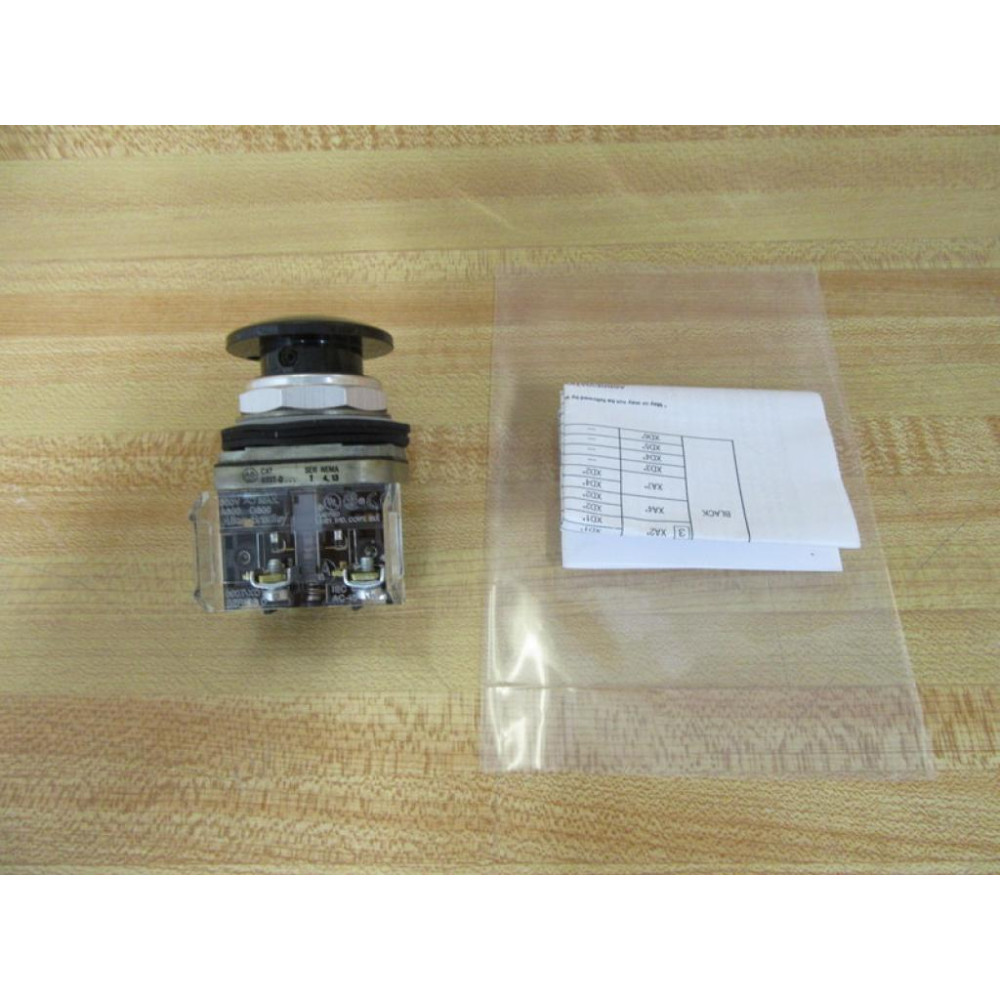 Allen Bradley 800T-D2D1 Black Pushbutton 800TD2D1 - New No Box
