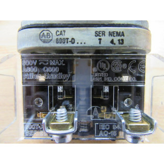Allen Bradley 800T-D2D1 Black Pushbutton 800TD2D1 - New No Box
