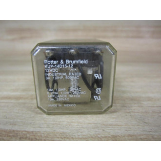 Potter & Brumfield KUP14D15-12VDC Relay KUP14D15-12V DC - New No Box Potter & Brumfield KUP14D15-12VDC Relay KUP14D15-12V DC - New No Box