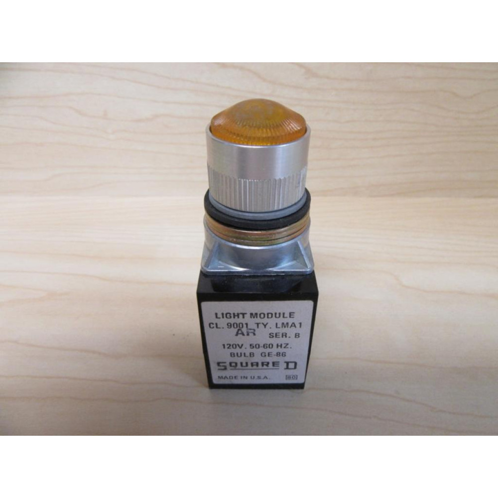 Square D 9001 LR1L Push Button Operator Large Amber Domed Button Square D 9001 LR1L Push Button Operator Large Amber Domed Button