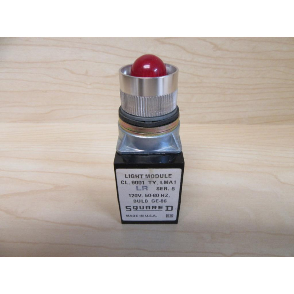 Square D 9001 LR1L Push Button Operator Red Domed Button Square D 9001 LR1L Push Button Operator Red Domed Button