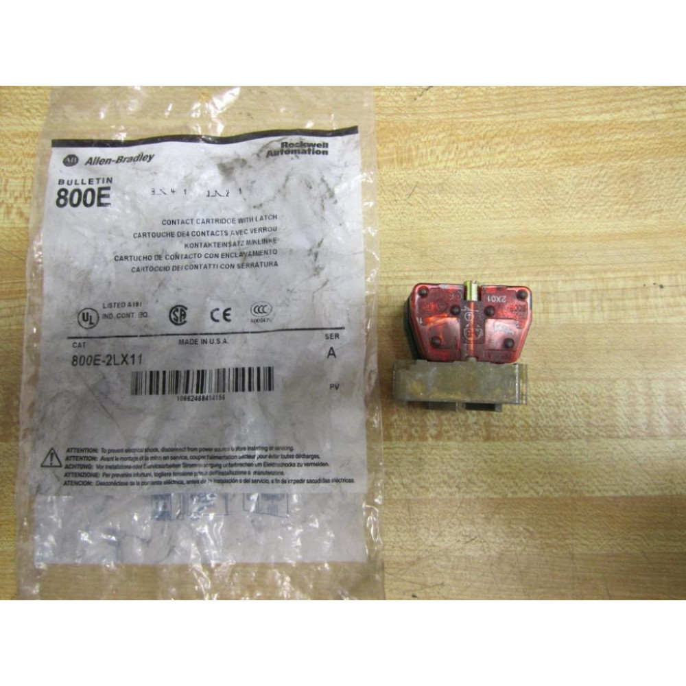 Allen Bradley 800E-2LX11 Contacts w Latch 800E2LX11 Series A Allen Bradley 800E-2LX11 Contacts w Latch 800E2LX11 Series A