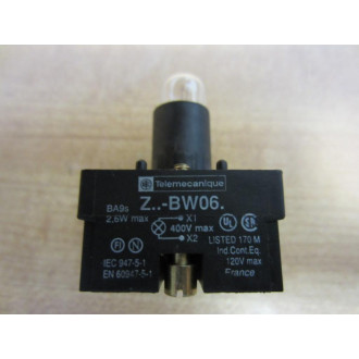 Telemecanique Z..-BW06 Base Z..-BWO6 85901 With Bulb - New No Box