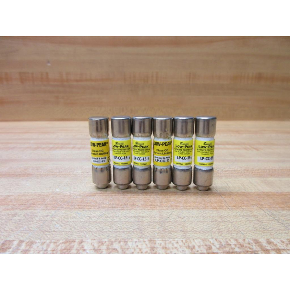 Buss LP-CC-15 Bussmann Fuse Cross ref 1CX48 (Pack of 6) - New No Box Buss LP-CC-15 Bussmann Fuse Cross ref 1CX48 (Pack of 6) - New No Box