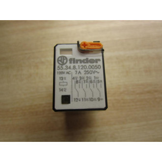 Finder 55.34.8.120.0050-120V AC Relay 55.34.8.120.0050-120VAC - New No Box