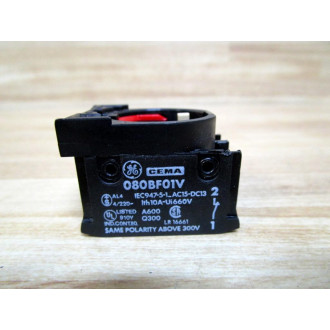 GE General Electric 080BF01V Contact Block - New No Box GE General Electric 080BF01V Contact Block - New No Box