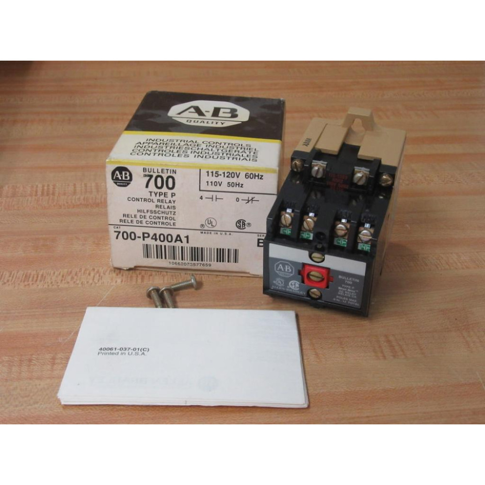 Allen Bradley 700-P400A1 Starter Relay 700P400A1 Series B Allen Bradley 700-P400A1 Starter Relay 700P400A1 Series B