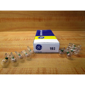 GE General Electric 193 Miniature Lamp Light Bulb (Pack of 10)
