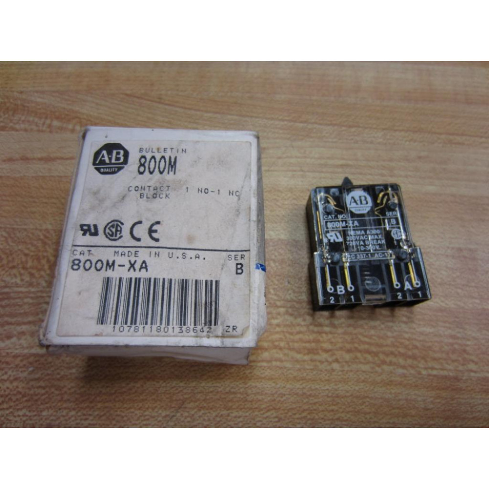 Allen Bradley 800M-XA Contact Block 800MXA Series B Allen Bradley 800M-XA Contact Block 800MXA Series B