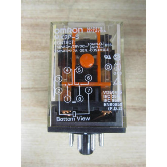 Omron MK2P-S-28V DC Relay MK2PS ,MK2P-S-250VAC-28VDC - New No Box