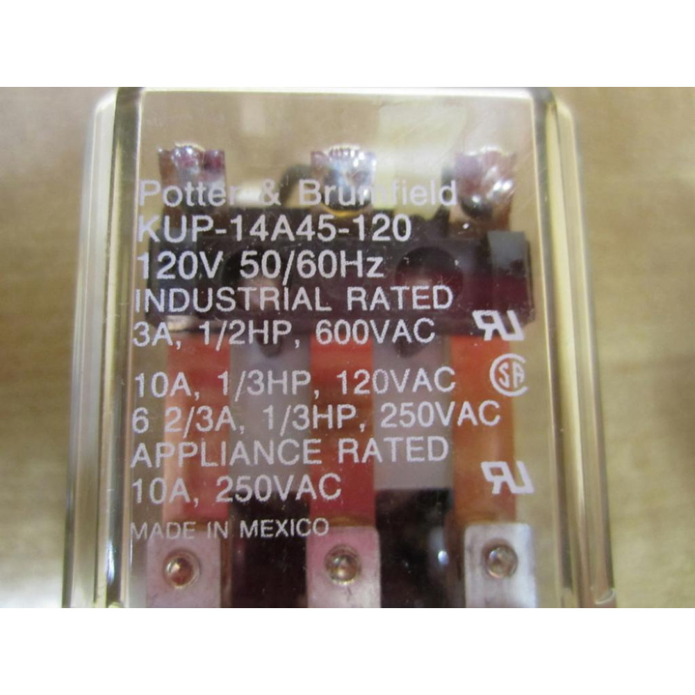 Potter & Brumfield KUP-14A45-120V Relay KUP-14A45-120VAC needs new picture wbox Potter & Brumfield KUP-14A45-120V Relay KUP-14A45-120VAC needs new picture wbox