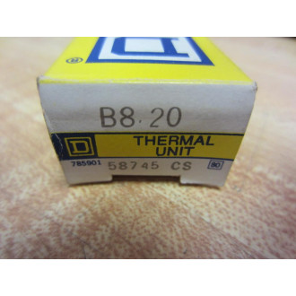 Square D B8.20 Overload Relay Heater Element B820 Square D B8.20 Overload Relay Heater Element B820