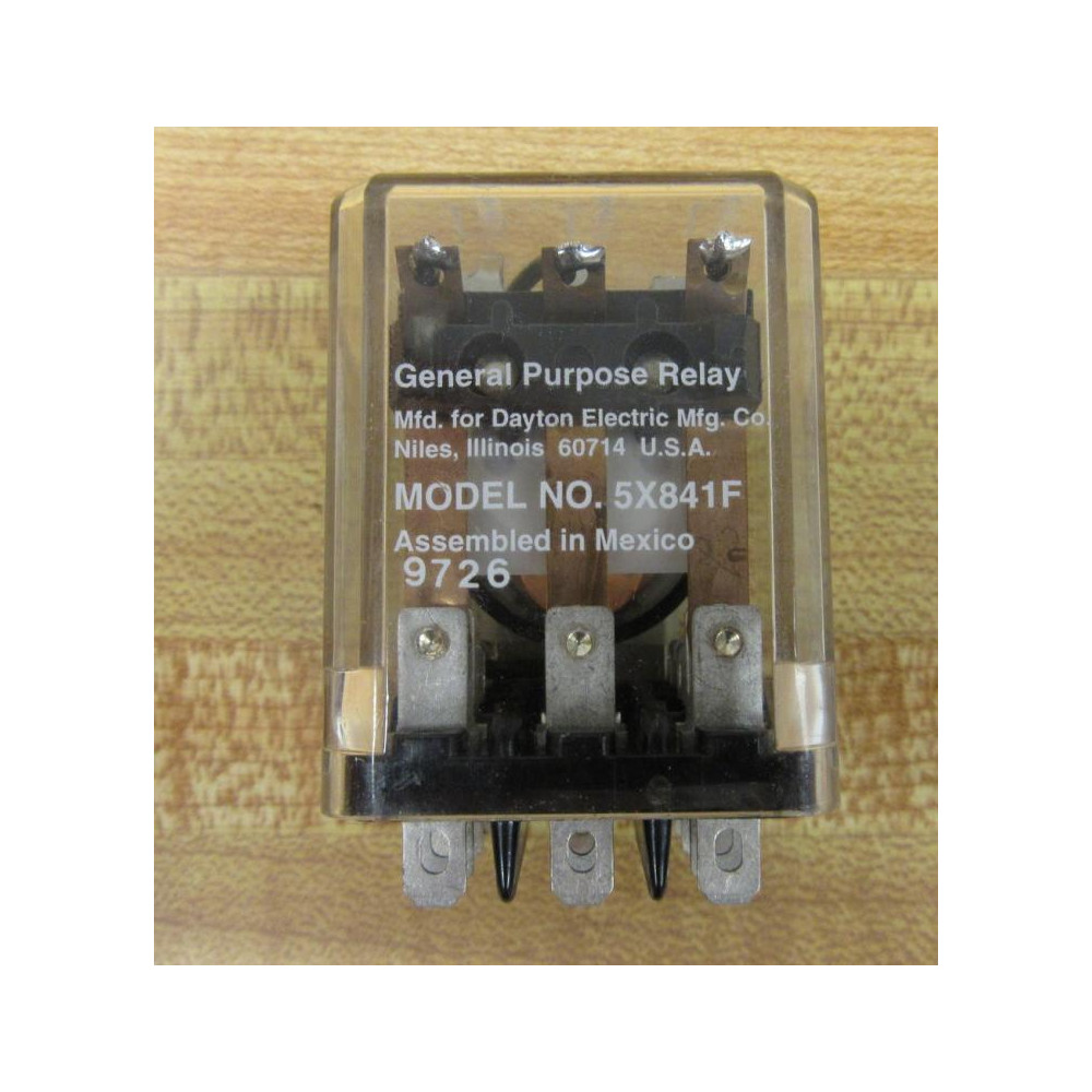 Dayton Electric 5X841F Relay - New No Box Dayton Electric 5X841F Relay - New No Box