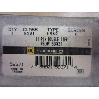 Square D 8501-NR62 Relay Socket 8501NR62 Square D 8501-NR62 Relay Socket 8501NR62