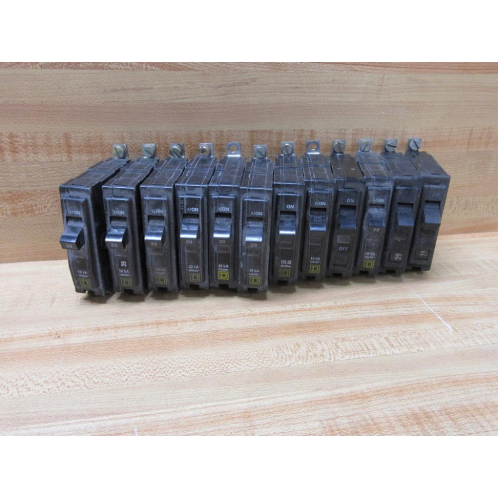 Square D QOB120 Circuit Breaker (Pack of 12) - Used Square D QOB120 Circuit Breaker (Pack of 12) - Used