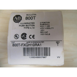 Allen Bradley 800T-FXQH10RA1 Red Button 800TFXQH10RA1