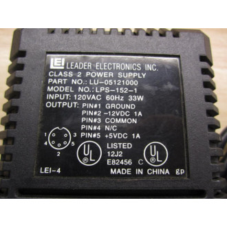 Leader Electronics LU-05121000 Power Supply LPS-152-1 - New No Box