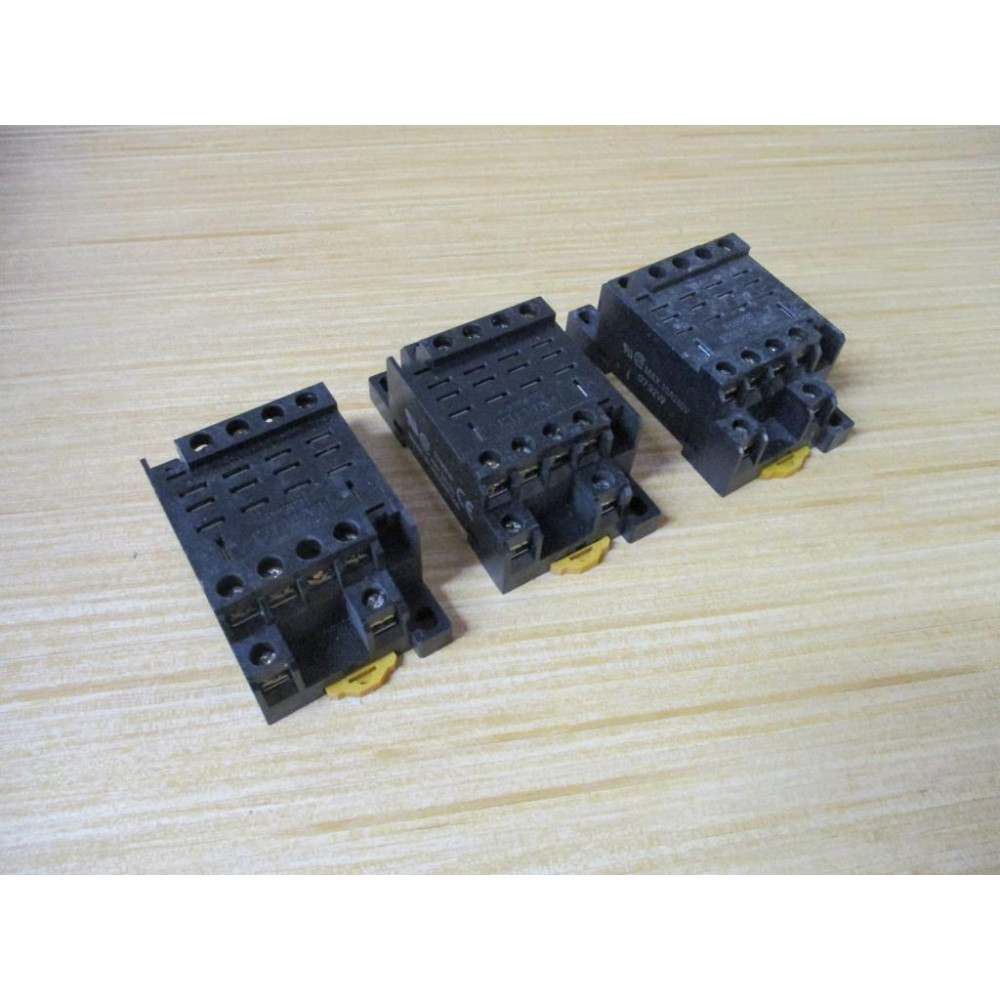Omron PTF14A-E Relay Socket PTF14AE (Pack of 3) - Used