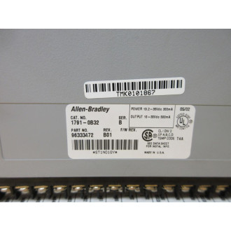 Allen Bradley 1791-0B32 DC Ouput IO Module 1791-OB32 Series B REV.B01 - Used