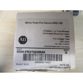 Allen Bradley 800H-FRXTQH2RA5 Push Pull Switch
