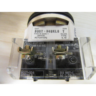 Allen Bradley 800T-H48KL8 Selector Switch - New No Box