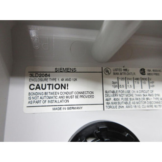 Siemens 3LD2064-1GP53-0US2 Disconnect Switch 3LD2064 - Used