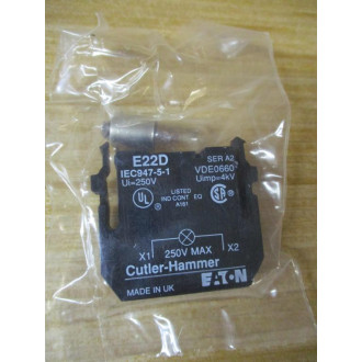 Cutler Hammer E22H3X4 Eaton Indicator Light