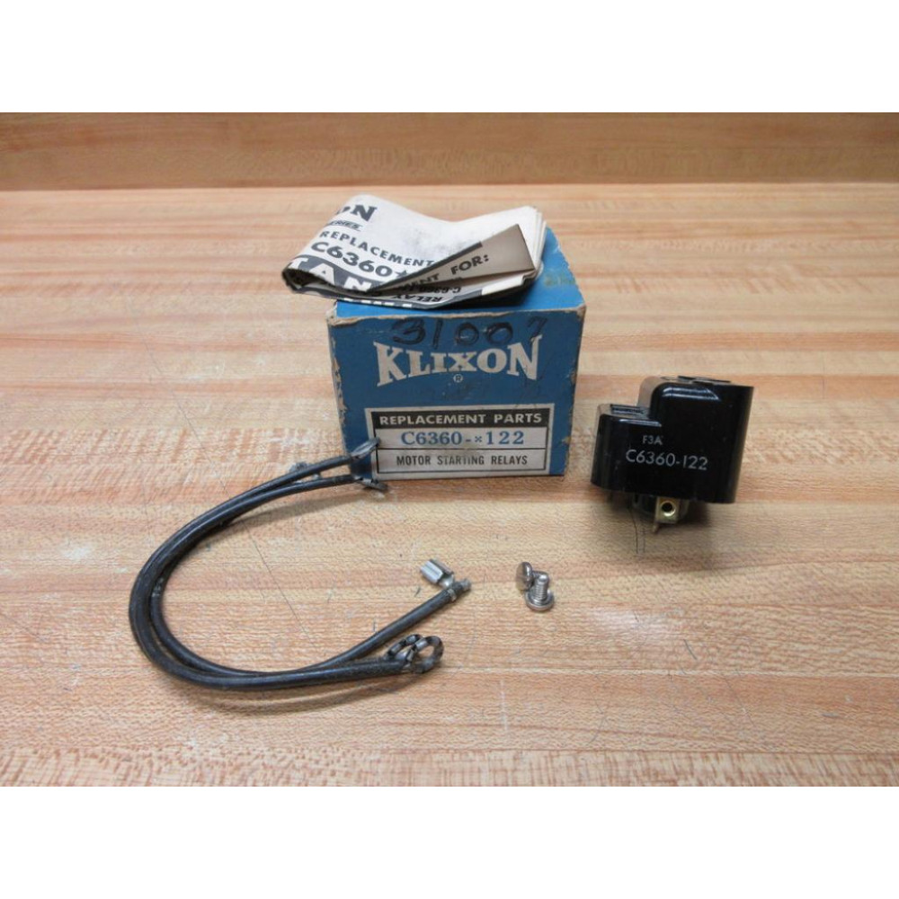 Klixon C6360-x122 Motor Starting Relay C6360-122 3 Wires