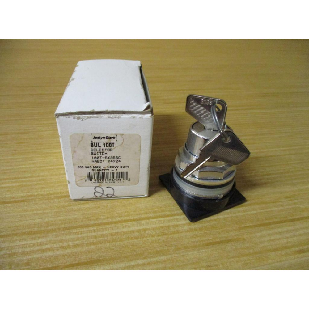 Joslyn Clark 100T-SK3B6C Keyed Selector Switch 100TSK3B6C