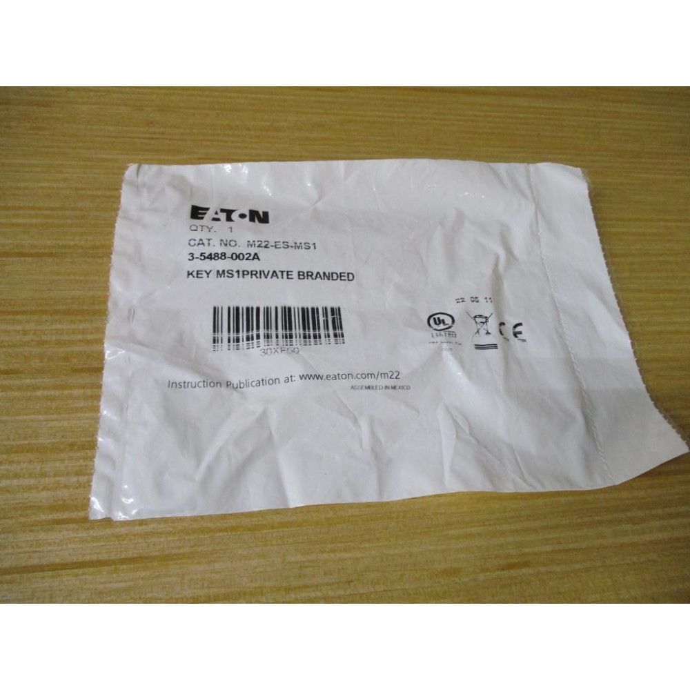 Eaton M22-ES-MS1 Key M22ESMS1
