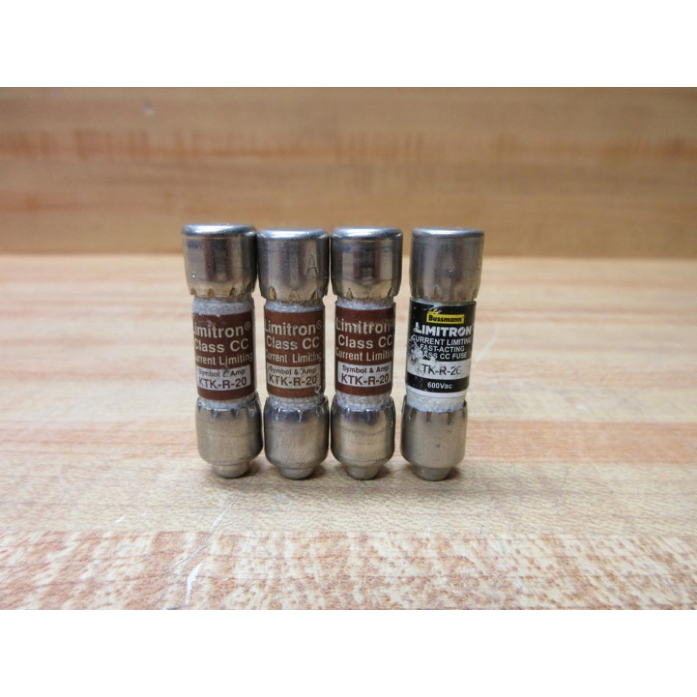 Buss KTK-R-20 Bussmann Fuse Cross Ref 4XC27 (Pack of 4) - New No Box