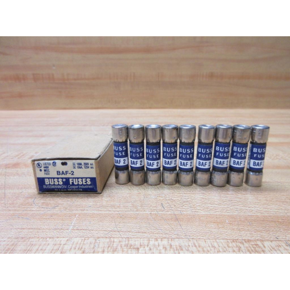 Buss BAF-2 Bussmann Fuse Cross Ref 6F160 (Pack of 9)