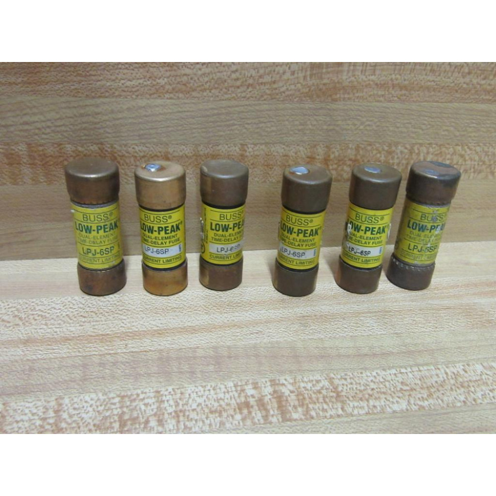Buss LPJ-6SP Bussmann Fuse Cross Ref 4XF29 (Pack of 6) - Used