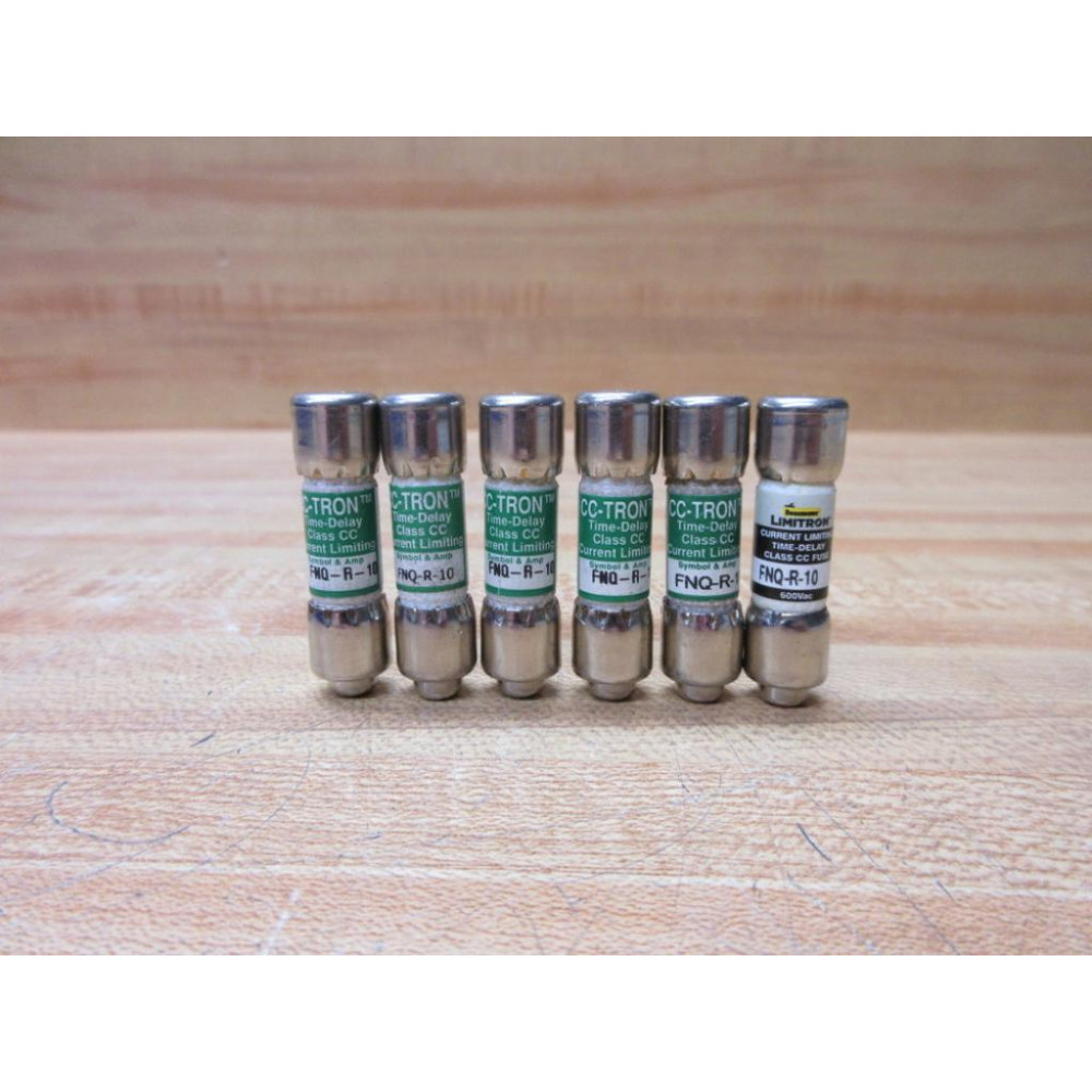Buss FNQ-R-10 Bussmann Fuse Cross Ref 6F122 (Pack of 6) - Used