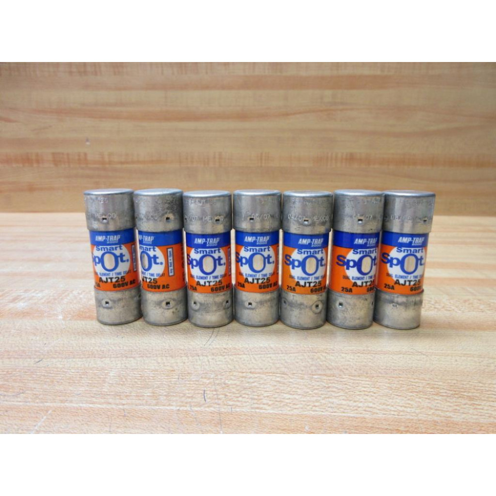 Gould Shawmut Ferraz AJT-25 Fuse Cross Ref 4TAR8 Smart Spot (Pack of 7) - Used