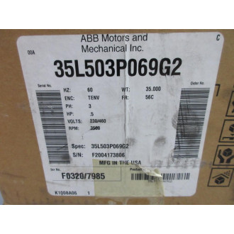 Baldor Reliance 35L503P069G2 ABB Industrial Motor