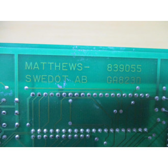 Matthews Swedot 839055 Circuit Board GA823D - Used
