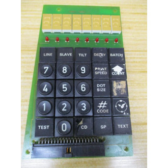Matthews Swedot 782301 Keypad Board WO Button Covers - Used