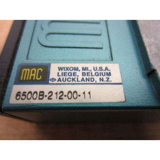 Mac Valves 6500B-212-00-11 Solenoid Valve 6500B2120011 - New No Box