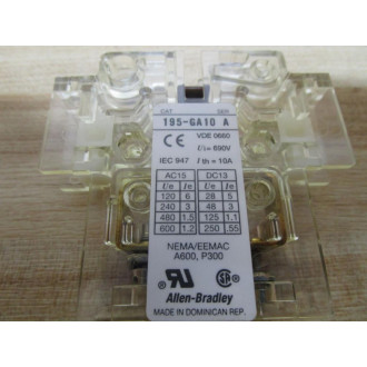 Allen Bradley 195-GA10 Contact Block 195GA10 WHardware Kit