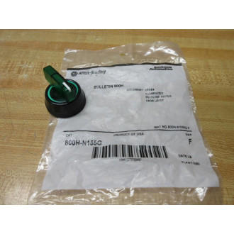 Allen Bradley 800H-N155G Green Illuminated Selector Switch Knob